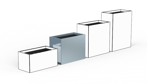 Gardenbox Magnelis isolerad höjd 60cm