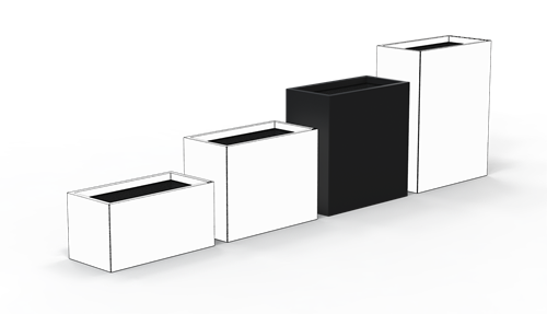 Gardenbox svart isolerad höjd 80cm