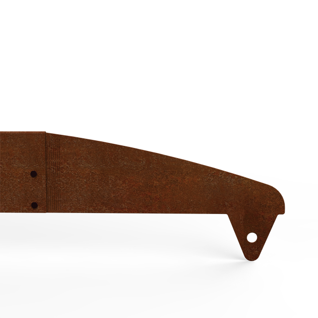 Avslut justerbar Corten CS H=10 cm ;med skruv och mutter