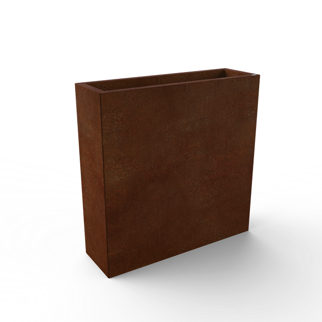 Gardenbox Corten isolerad höjd 80cm B=80cm D=25cm