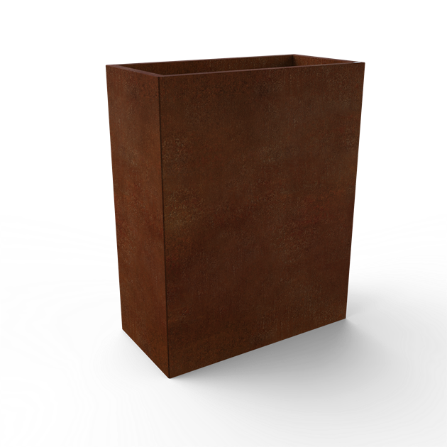 Gardenbox Corten isolerad höjd 100cm B=80cm D=40cm