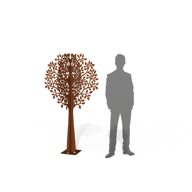 X-träd Corten med fot H=180cm
